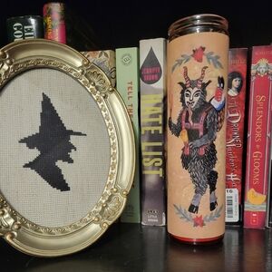 Krampus prayer candle, red